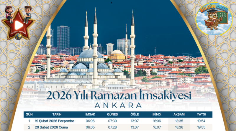 2026 Ankara ramazan imsakiyesi